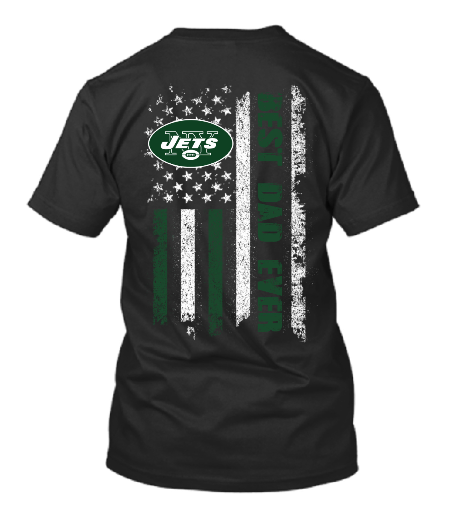 Ny Jets Best Dad Ever American Flag T-Shirt