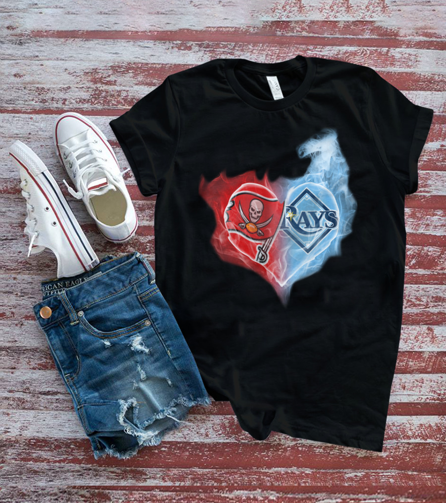 Buccaneers And Rays Heart Fusion T-Shirt