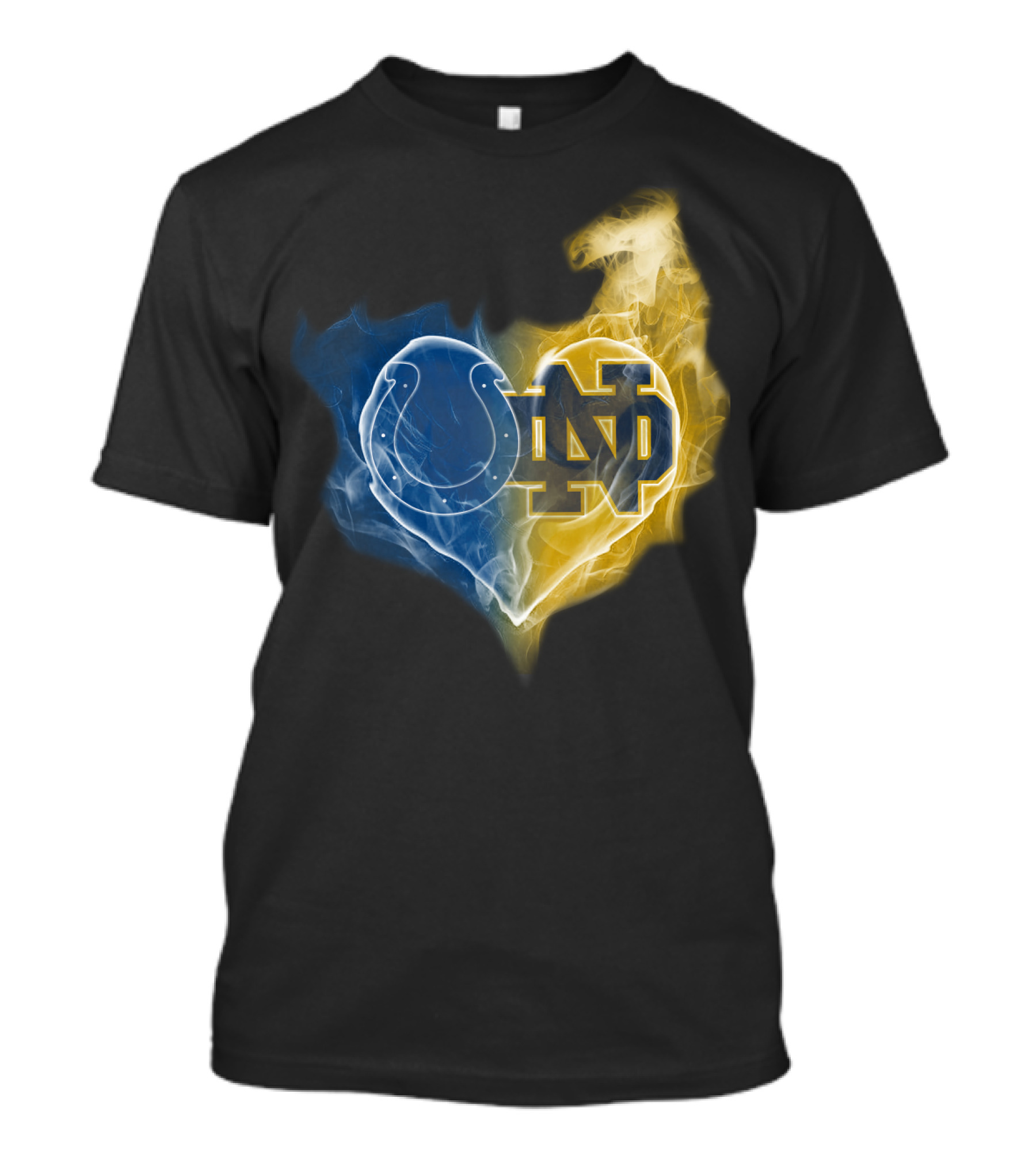 Indianapolis Colts Notre Dame Fighting Irish Heart Fusion Ttk T-Shirt