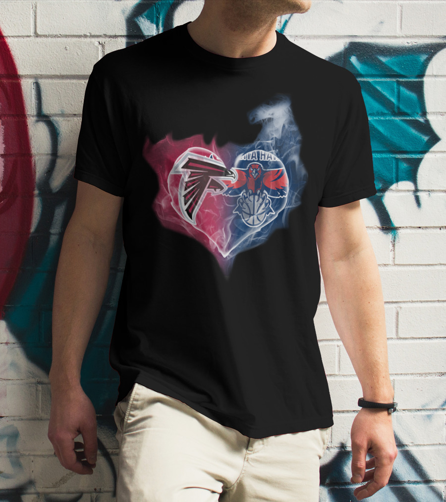 Falcons Hawks Heart Rivalry T-Shirt