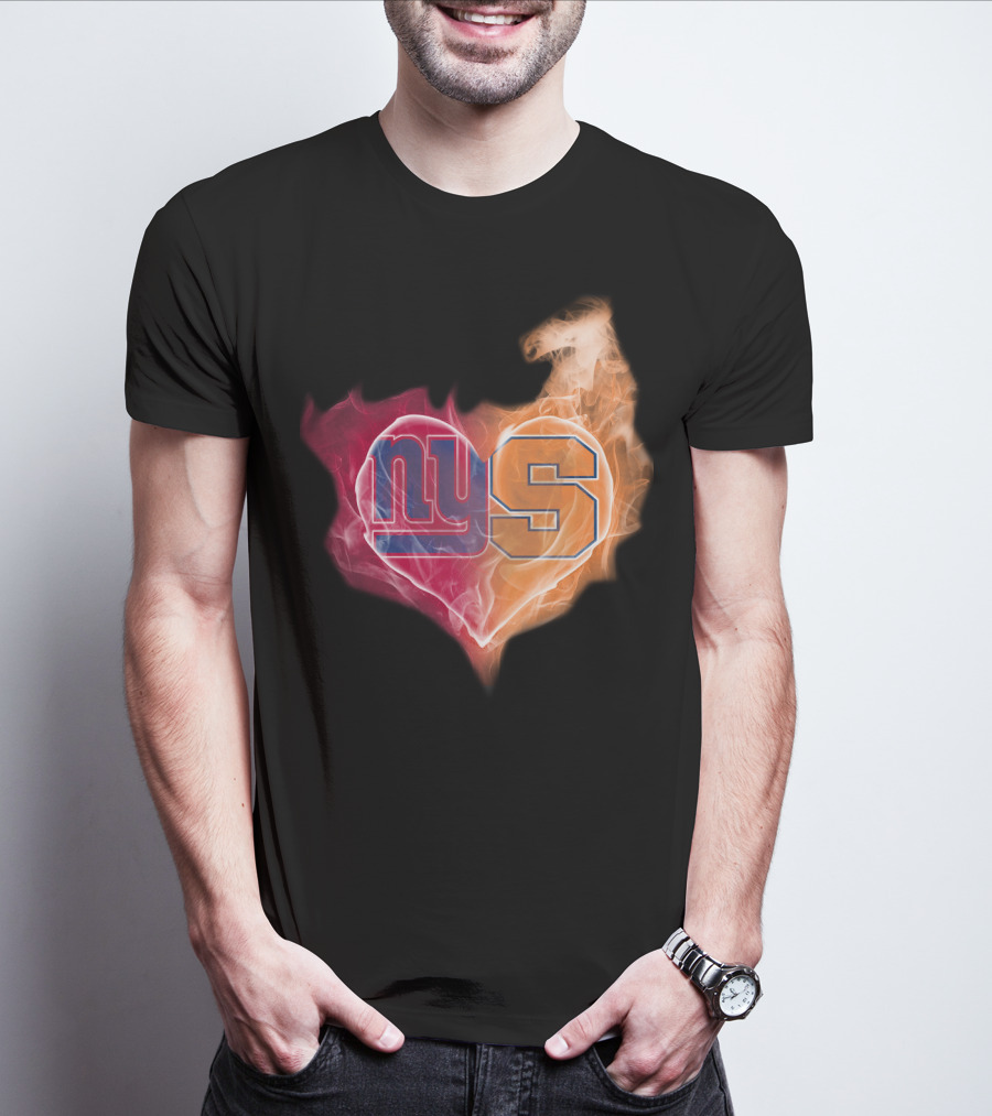 Ny Giants Syracuse Heart Fire Fusion T-Shirt