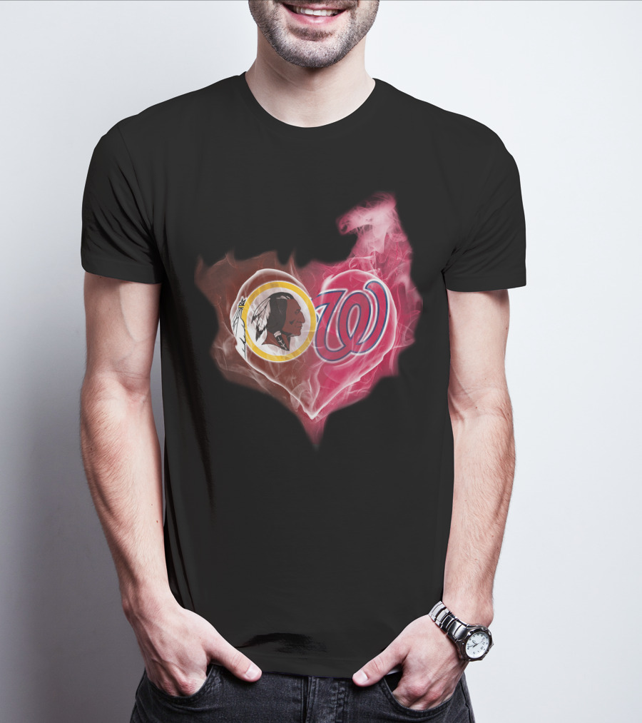 Washington Redskins Nationals Heart Fusion T-Shirt