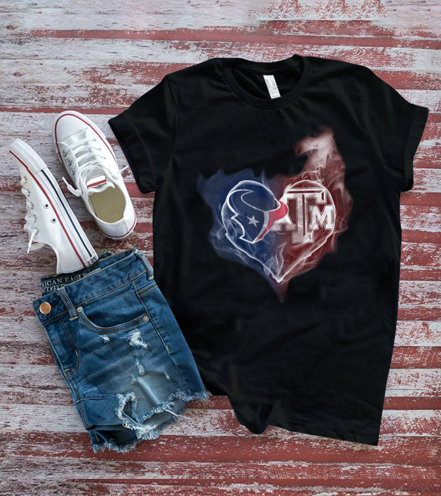 Houston Texans Texas A&M Heart Fusion T-Shirt