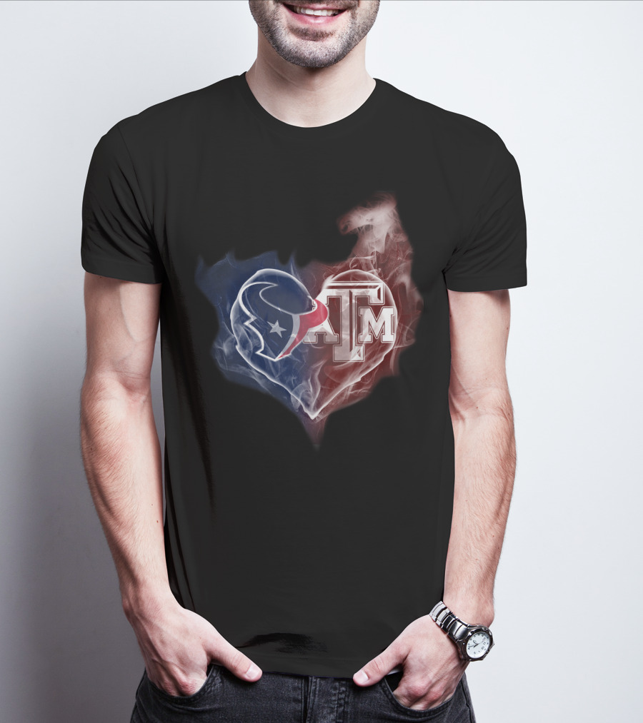 Houston Texans Texas A&M Heart Fusion T-Shirt