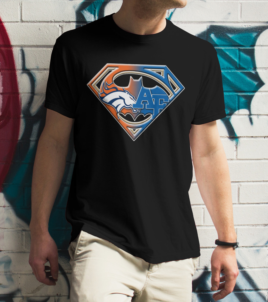 Denver Broncos Air Force Batman Superhero Shield Logo Bat 015 T-Shirt