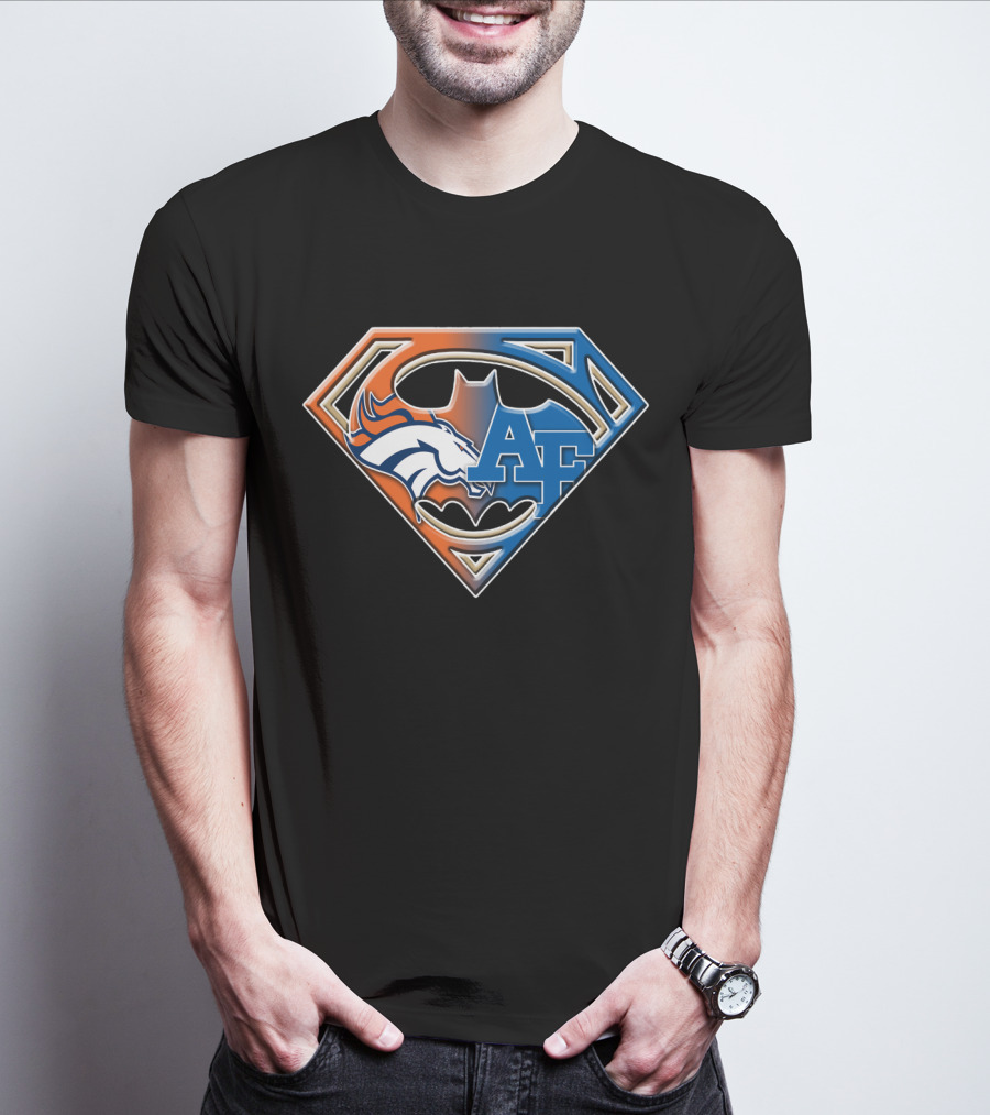Denver Broncos Air Force Batman Superhero Shield Logo Bat 015 T-Shirt