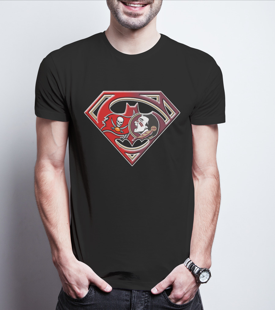 Superman Bat Emblem Joker Pirate Skull T-Shirt