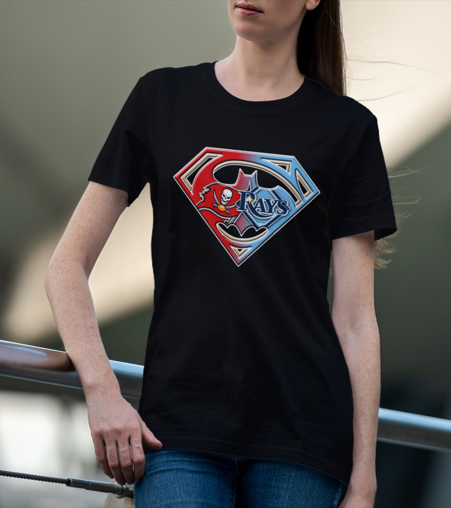 Superman Batman Buccaneers Rays Logo Fusion Bat 027 T-Shirt