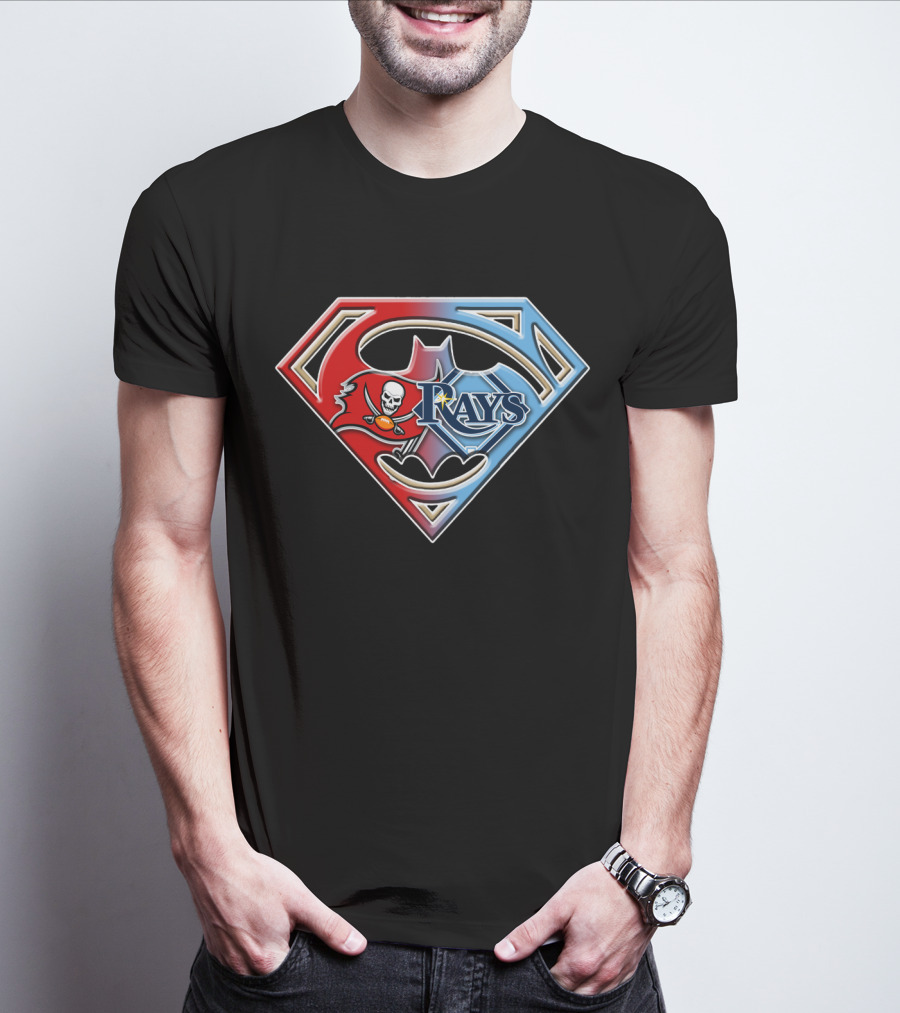 Superman Batman Buccaneers Rays Logo Fusion Bat 027 T-Shirt