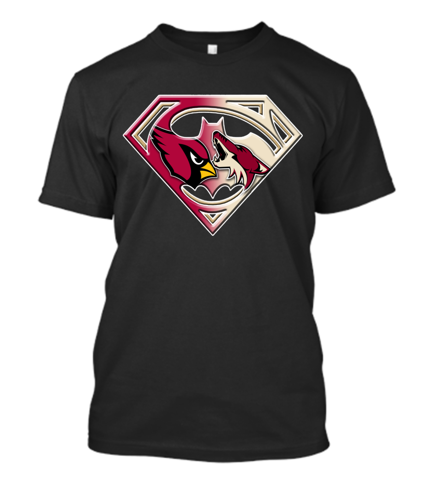 Arizona Cardinals Coyotes Superman Logo Mashup T-Shirt