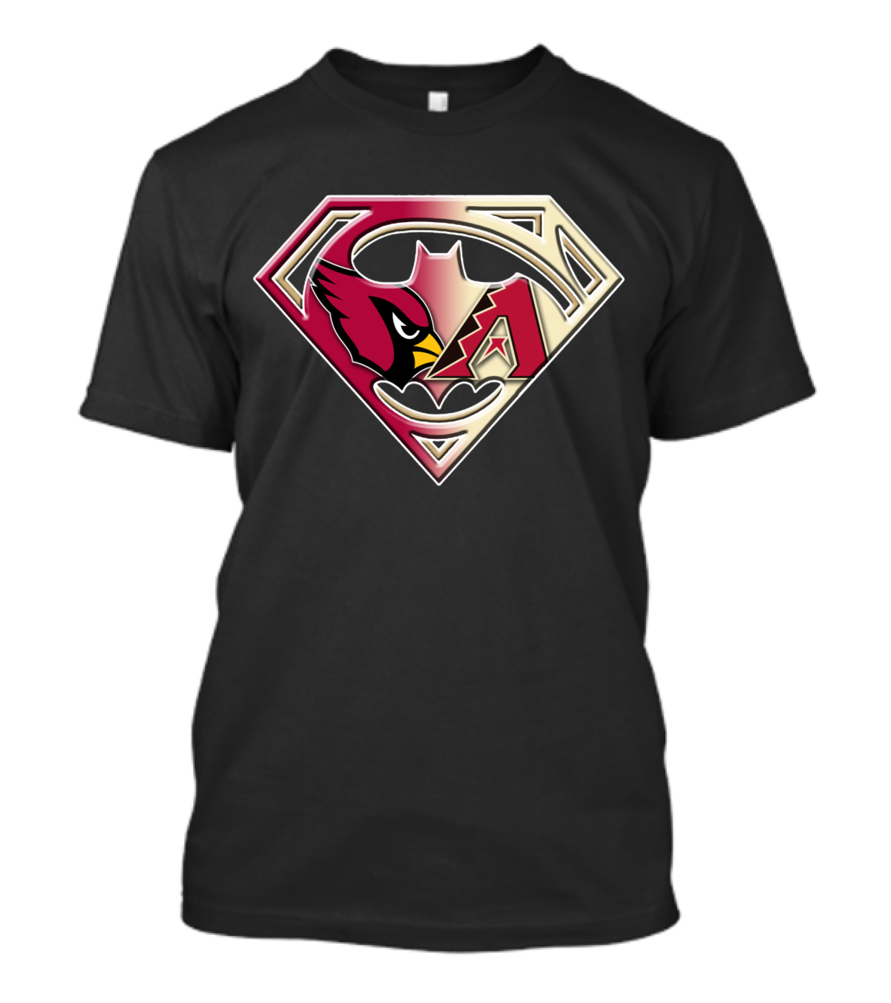 Arizona Cardinals Diamondbacks Superman Logo Fusion T-Shirt