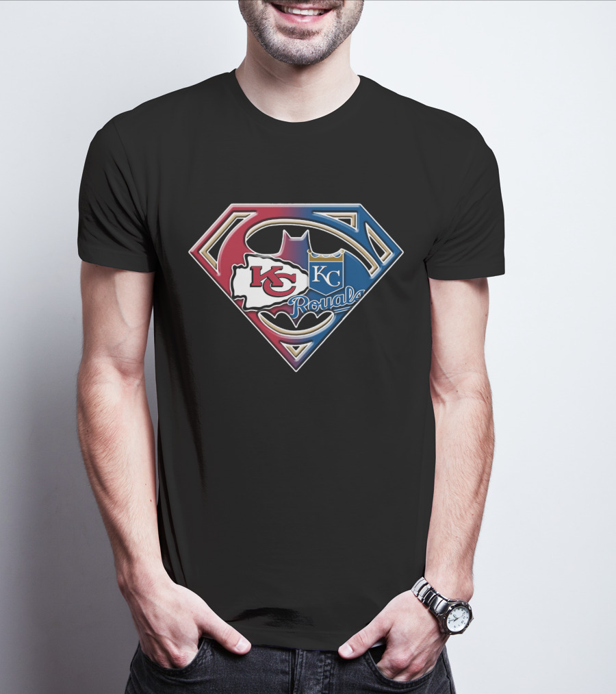 Kc Chiefs Royals Batman Superman Logo Bat 037 T-Shirt