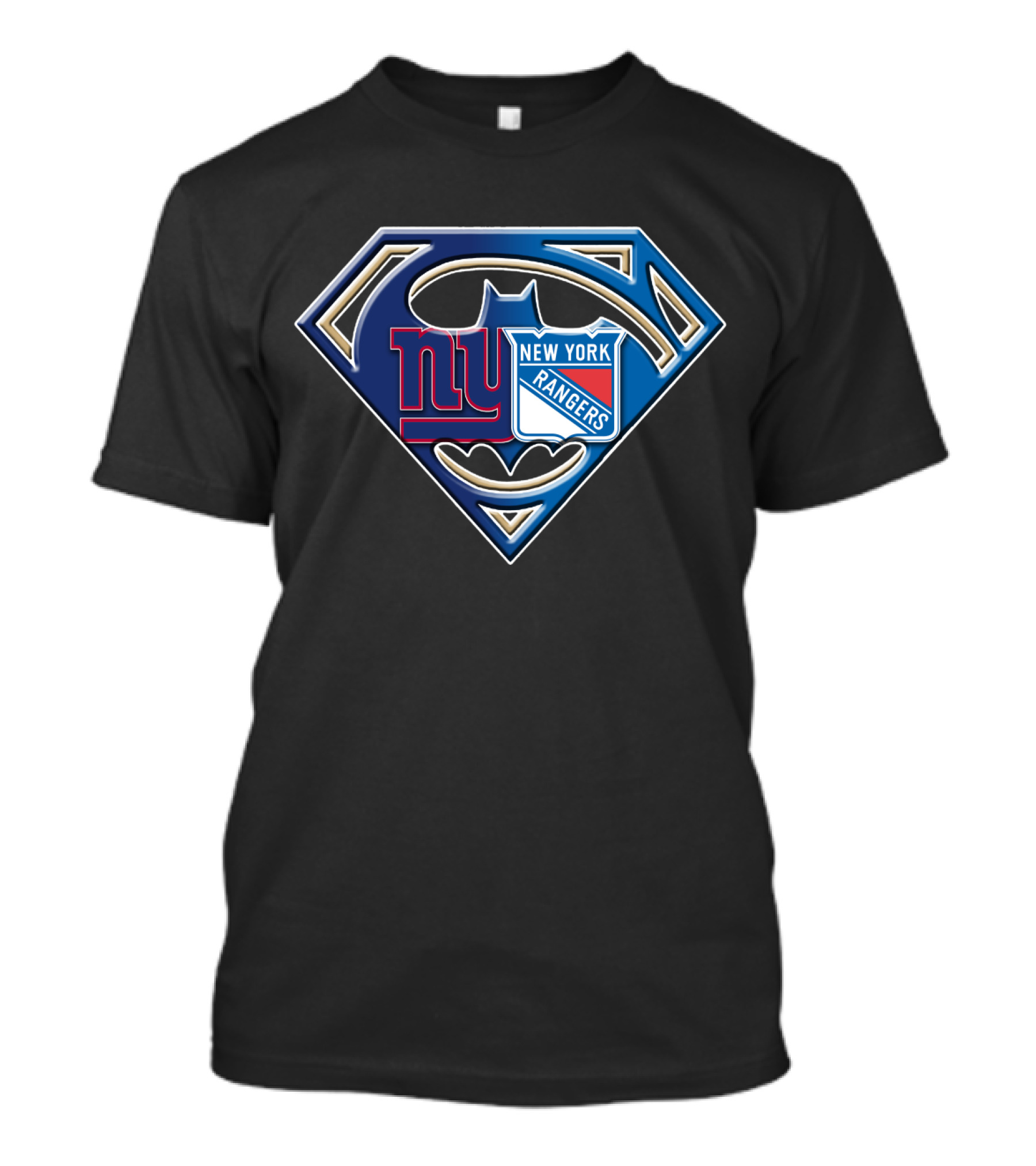 Ny Giants Rangers Batman Superman T-Shirt