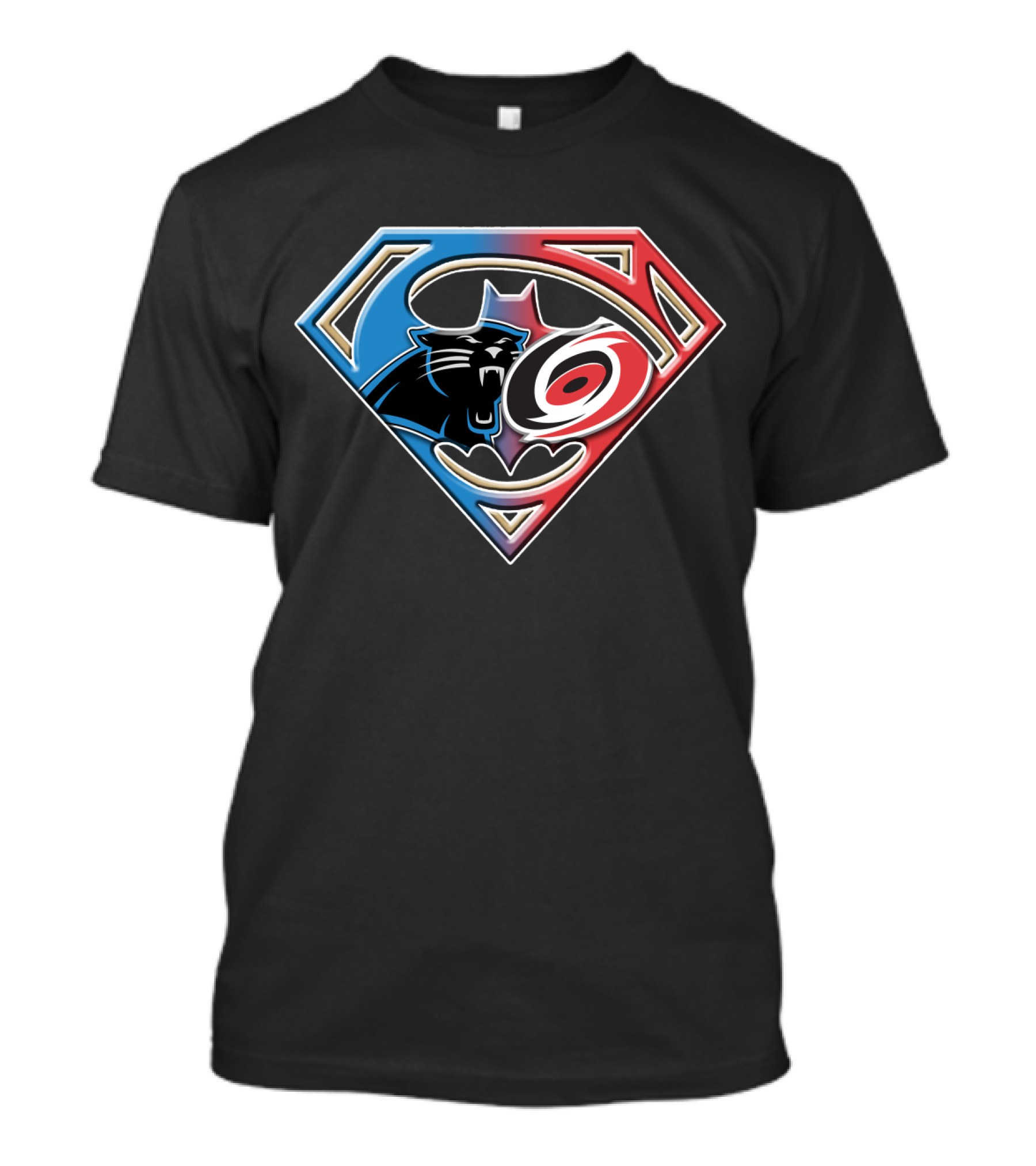 Panthers Hurricanes Superman Logo Fusion T-Shirt