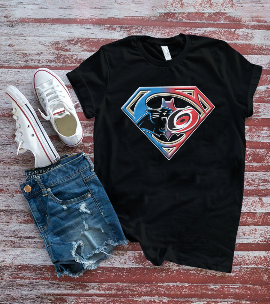 Panthers Hurricanes Superman Logo Fusion T-Shirt