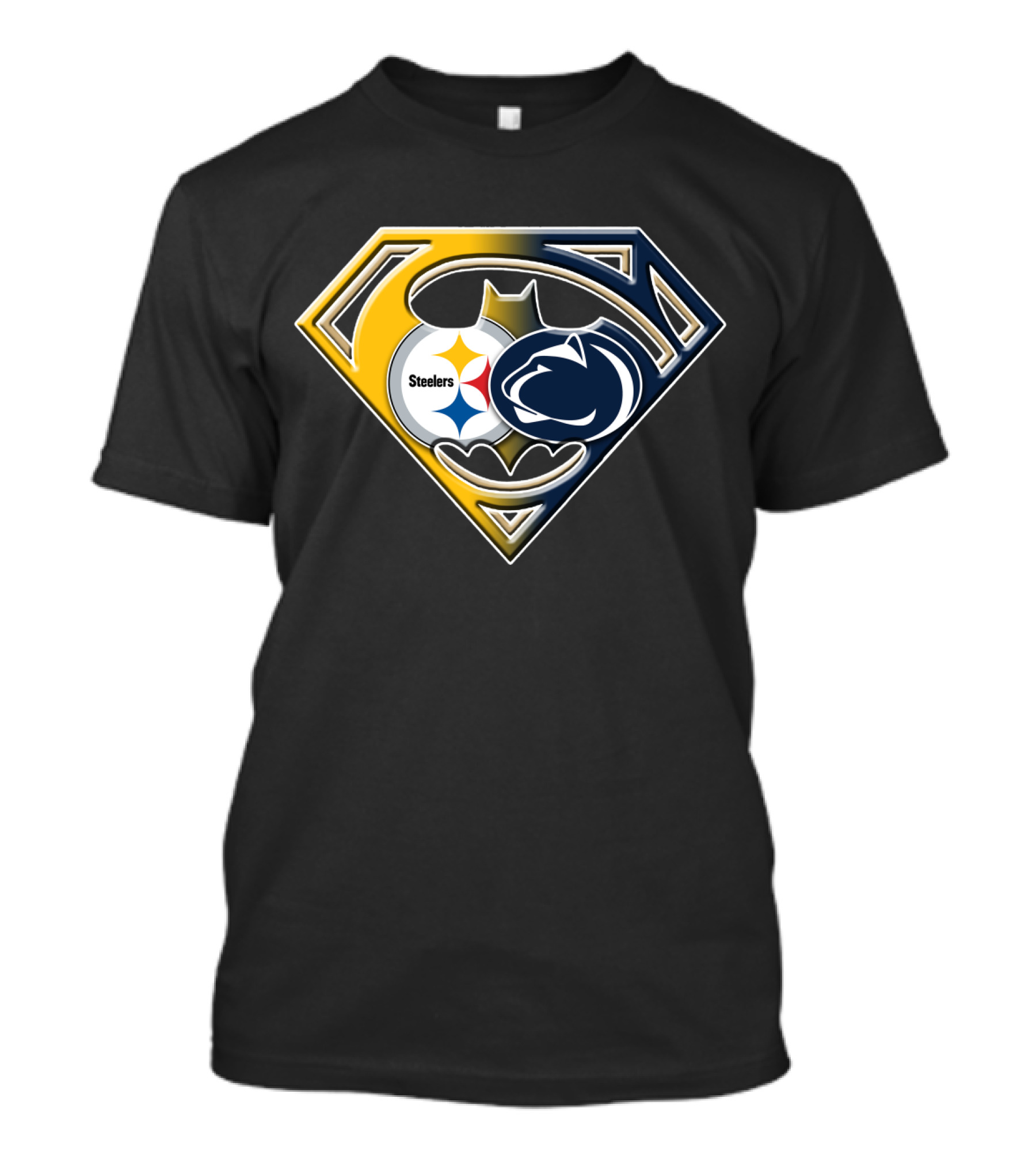 Steelers Penn State Batman Superman Logo Fusion Bat 113 T-Shirt