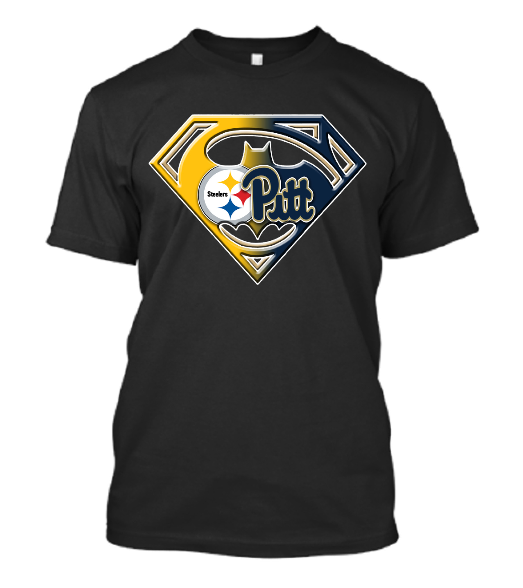 Steelers Pitt Bat Emblem Superhero Fusion T-Shirt