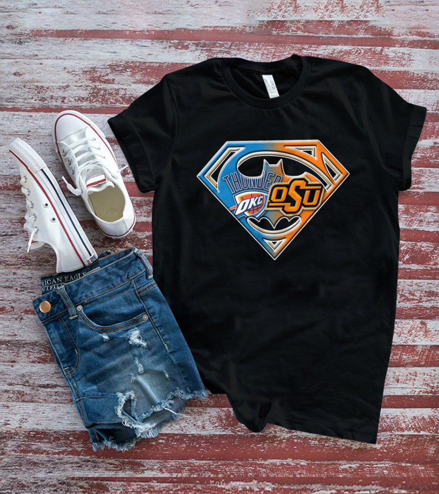 Thunder Okc Osu Bat 127 Superhero T-Shirt