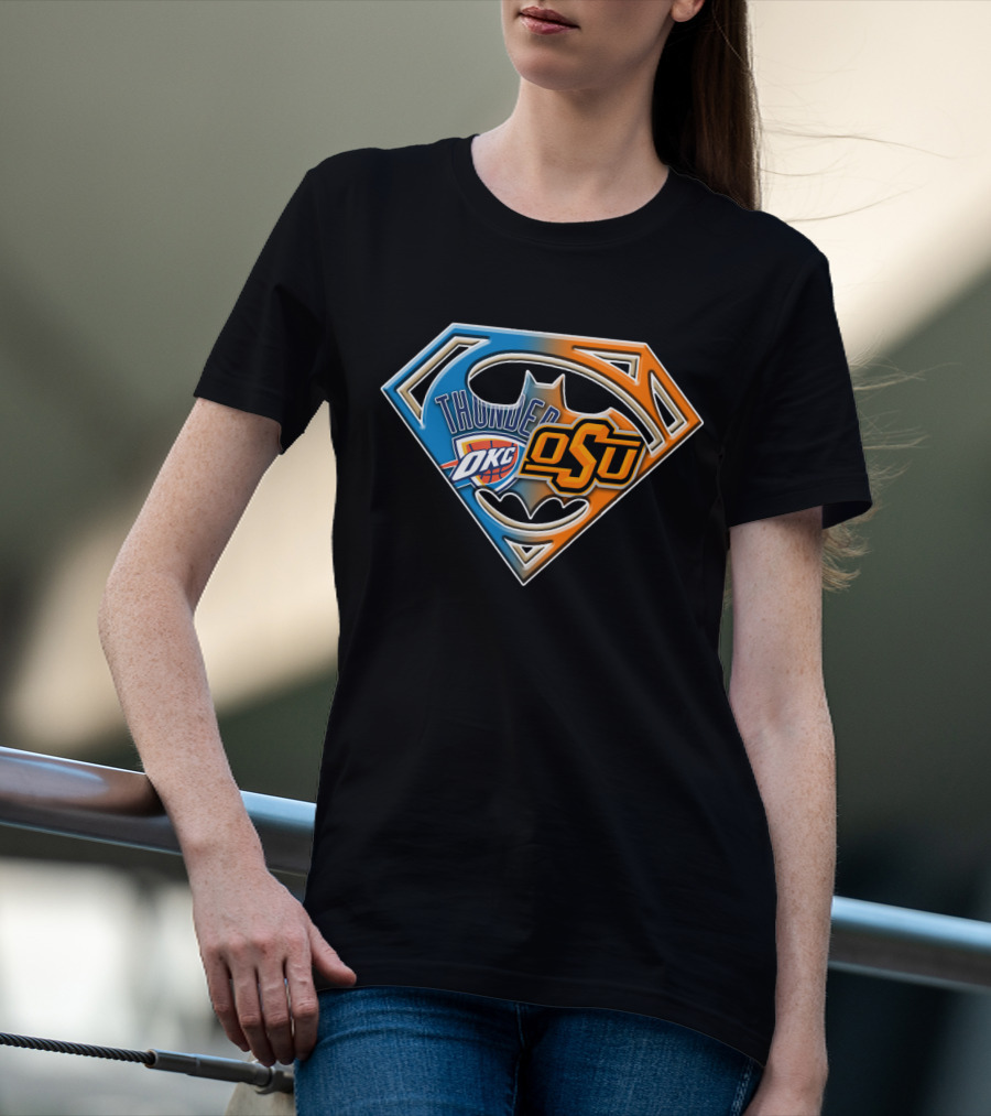 Thunder Okc Osu Bat 127 Superhero T-Shirt