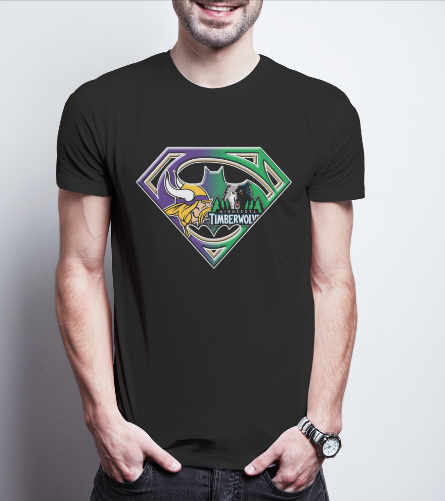 Minnesota Timberwolves Viking Superman T-Shirt