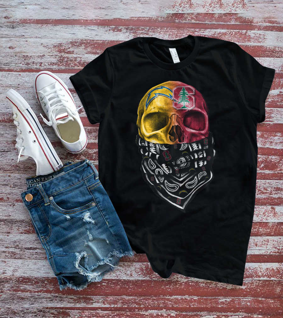 Chargers Stanford Skull Bandana T-Shirt