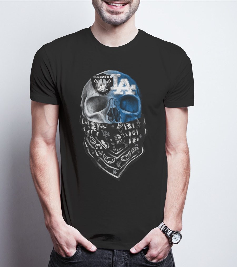 Raider La Bandana Skull T-Shirt