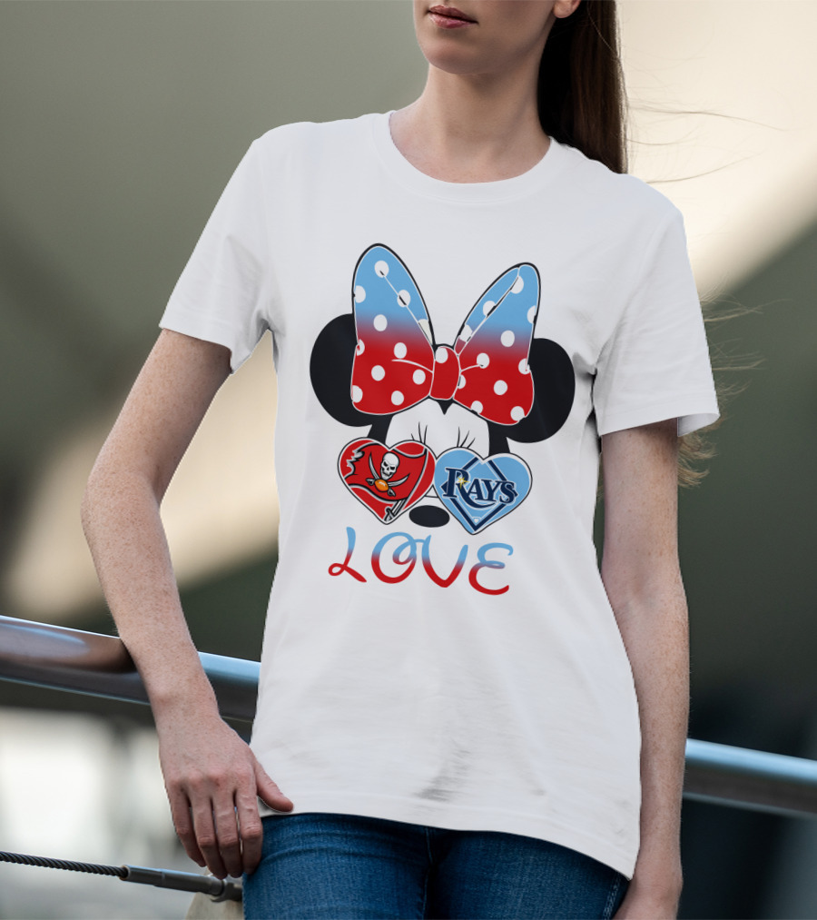 Minnie Mouse Love Tampa Bay Buccaneers Rays T-Shirt