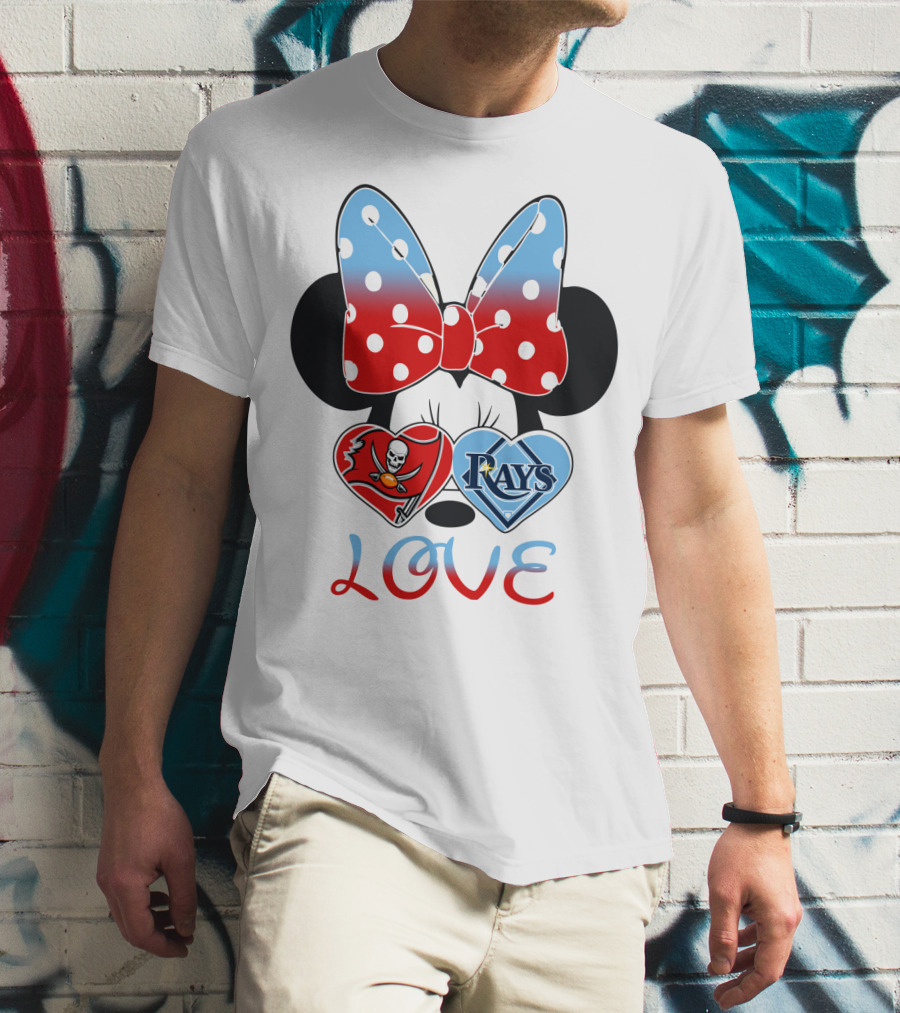 Minnie Mouse Love Tampa Bay Buccaneers Rays T-Shirt