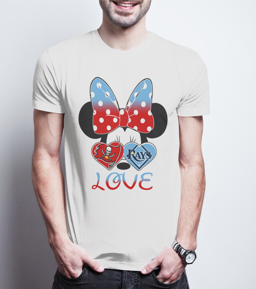 Minnie Mouse Love Tampa Bay Buccaneers Rays T-Shirt
