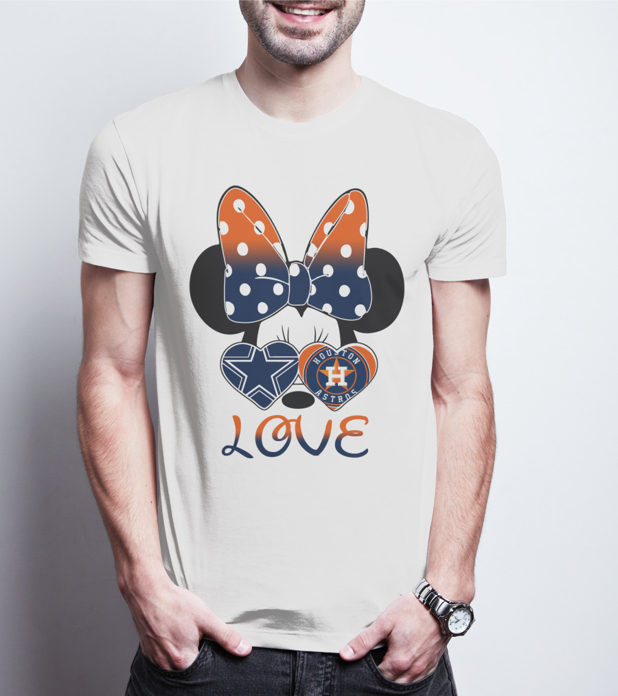 Mic 046 Houston Astros Dallas Cowboys Minnie Love T-Shirt