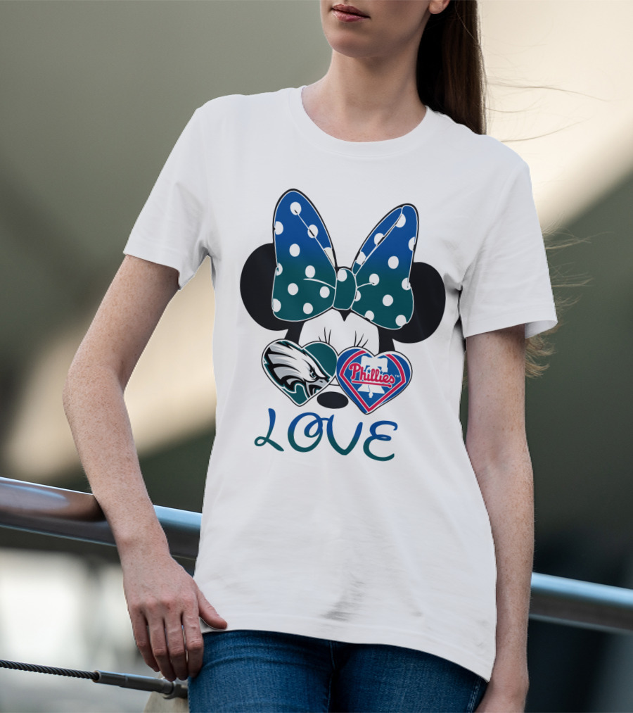 Minnie Mouse Love Eagles Phillies T-Shirt