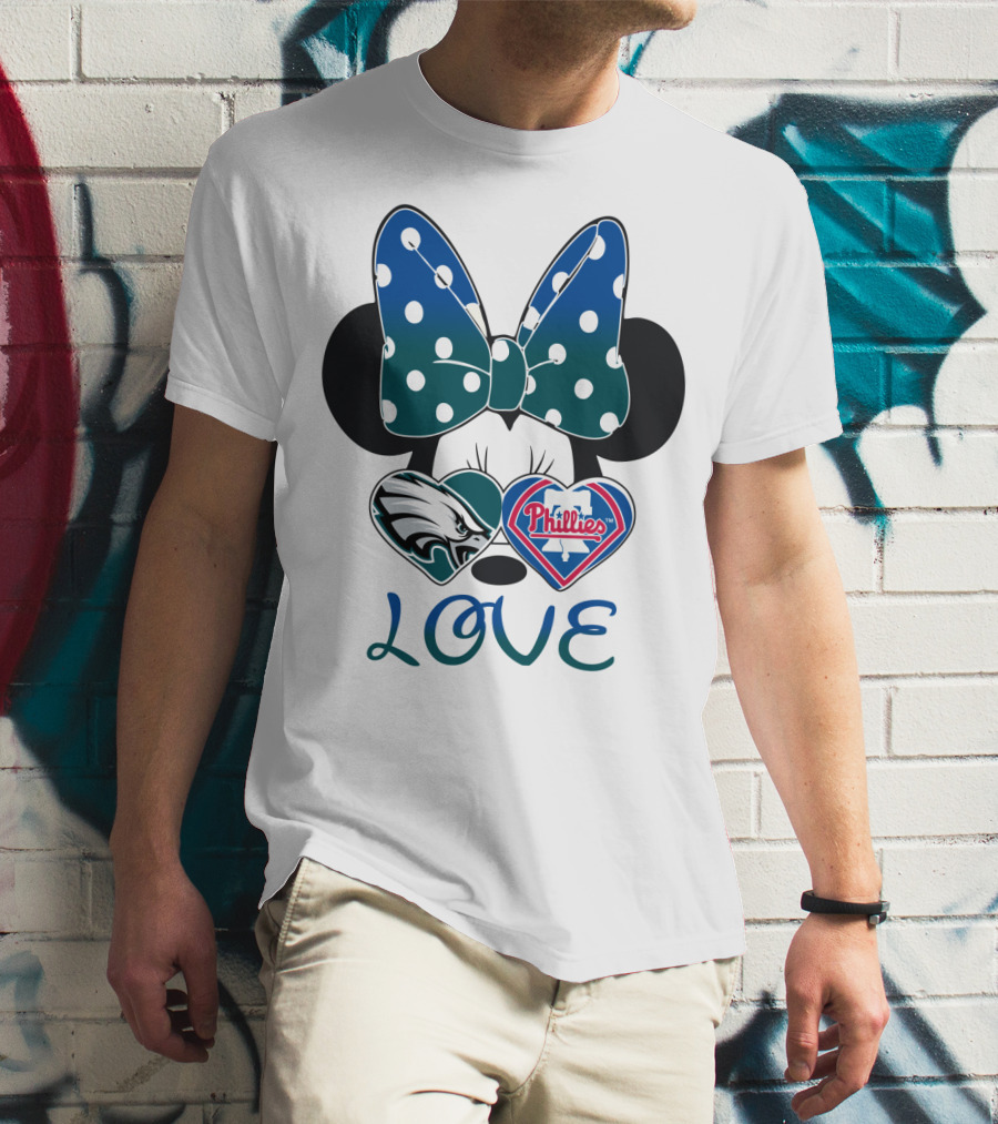 Minnie Mouse Love Eagles Phillies T-Shirt