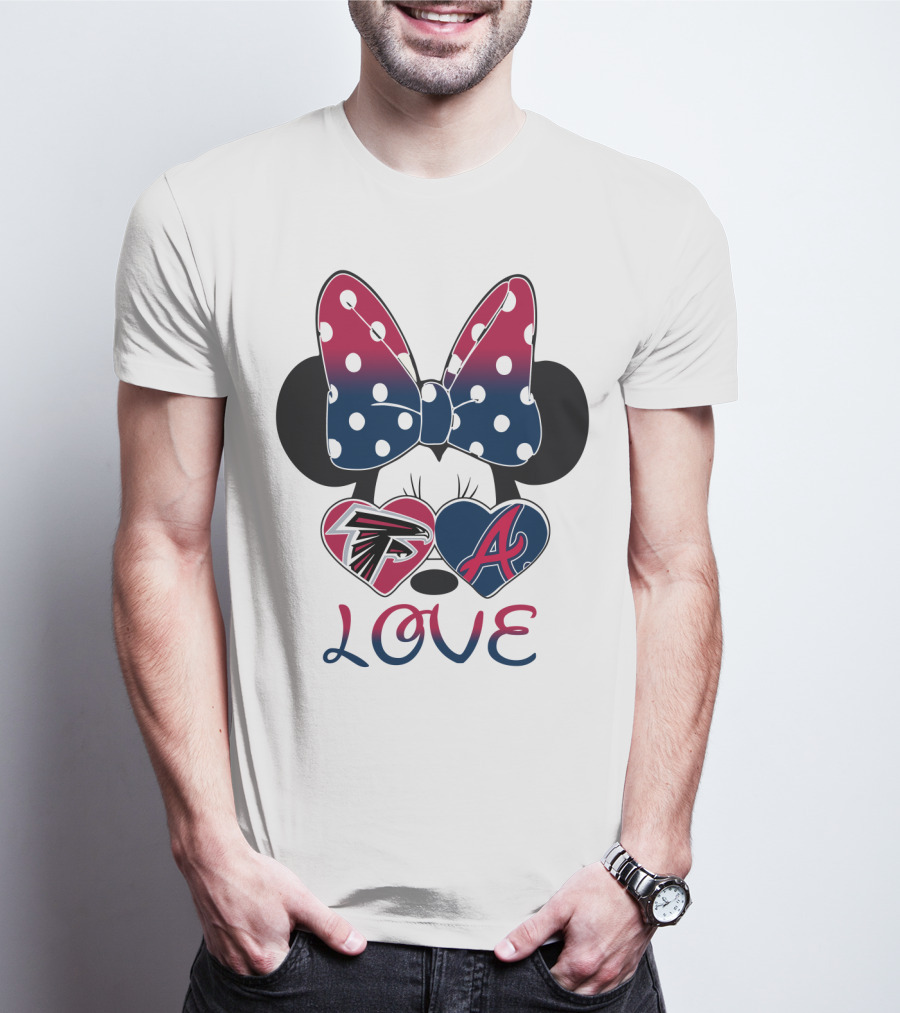 Love Minnie Bow Falcons Braves T-Shirt