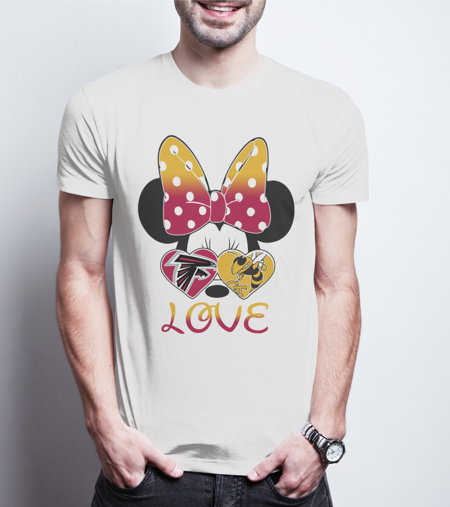Falcons Georgia Tech Love Minnie Bow T-Shirt