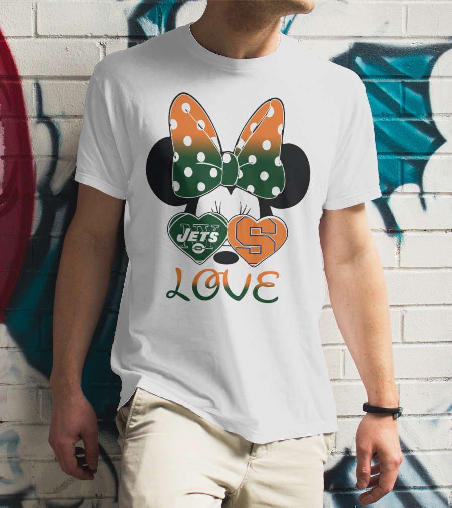 Ny Jets Syracuse Love Minnie Ears Bow T-Shirt