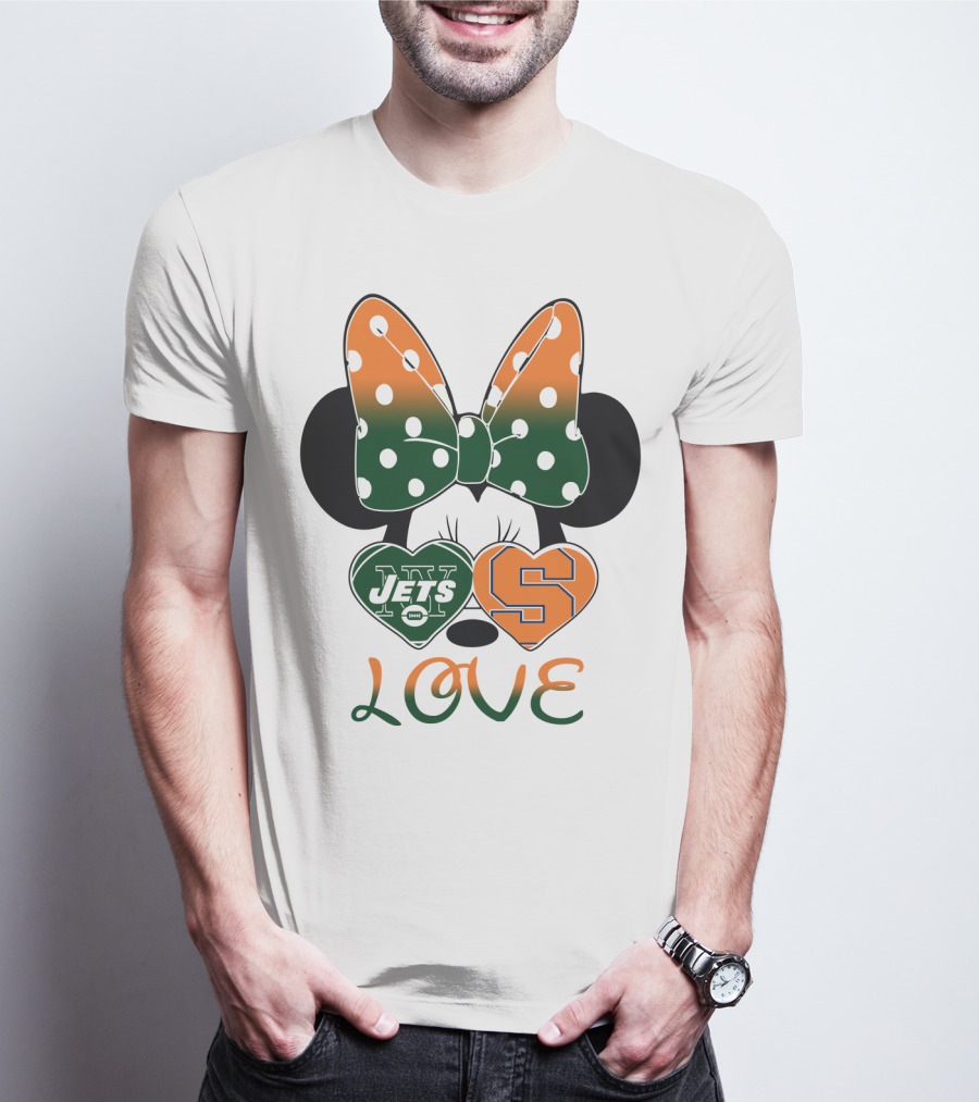 Ny Jets Syracuse Love Minnie Ears Bow T-Shirt
