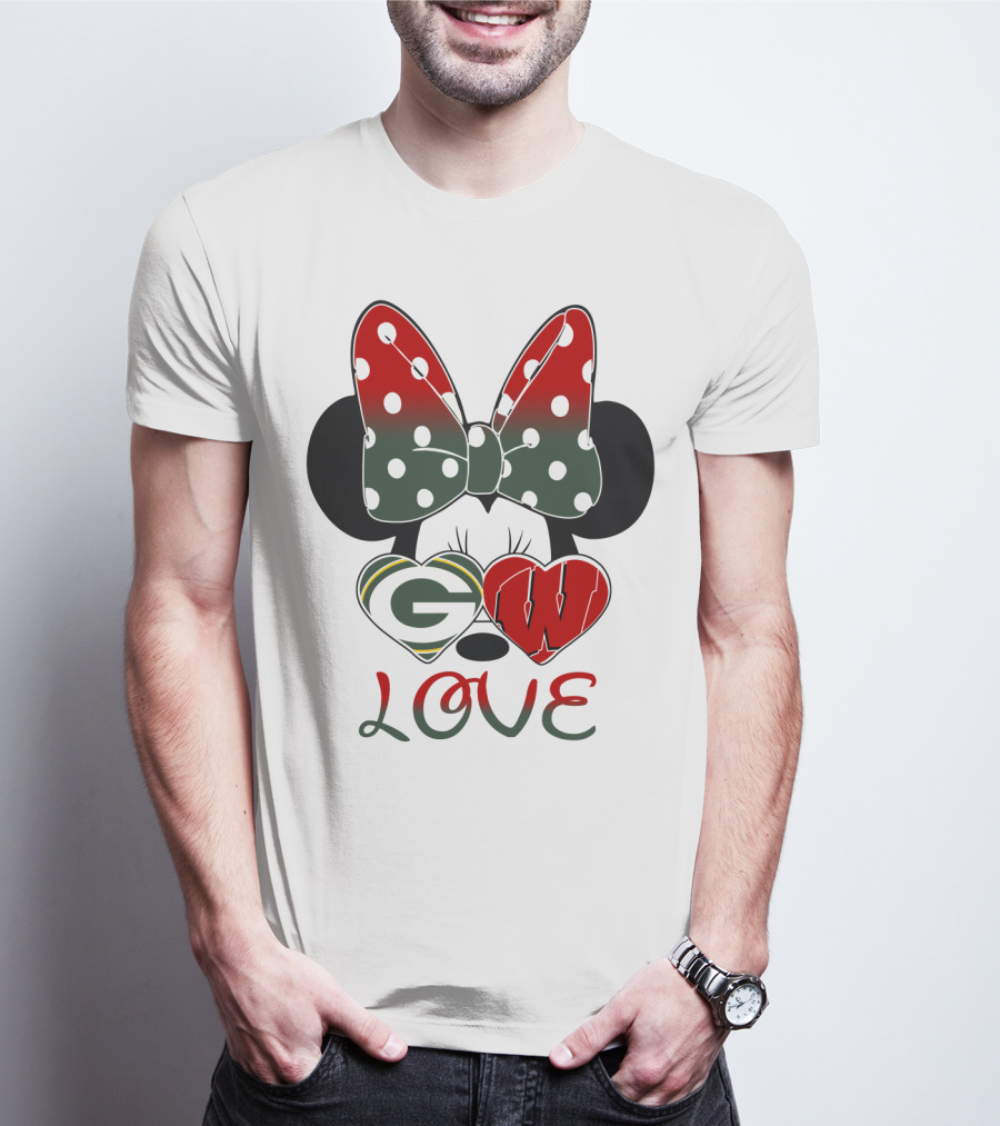 Minnie Mouse Packers Badgers Love T-Shirt