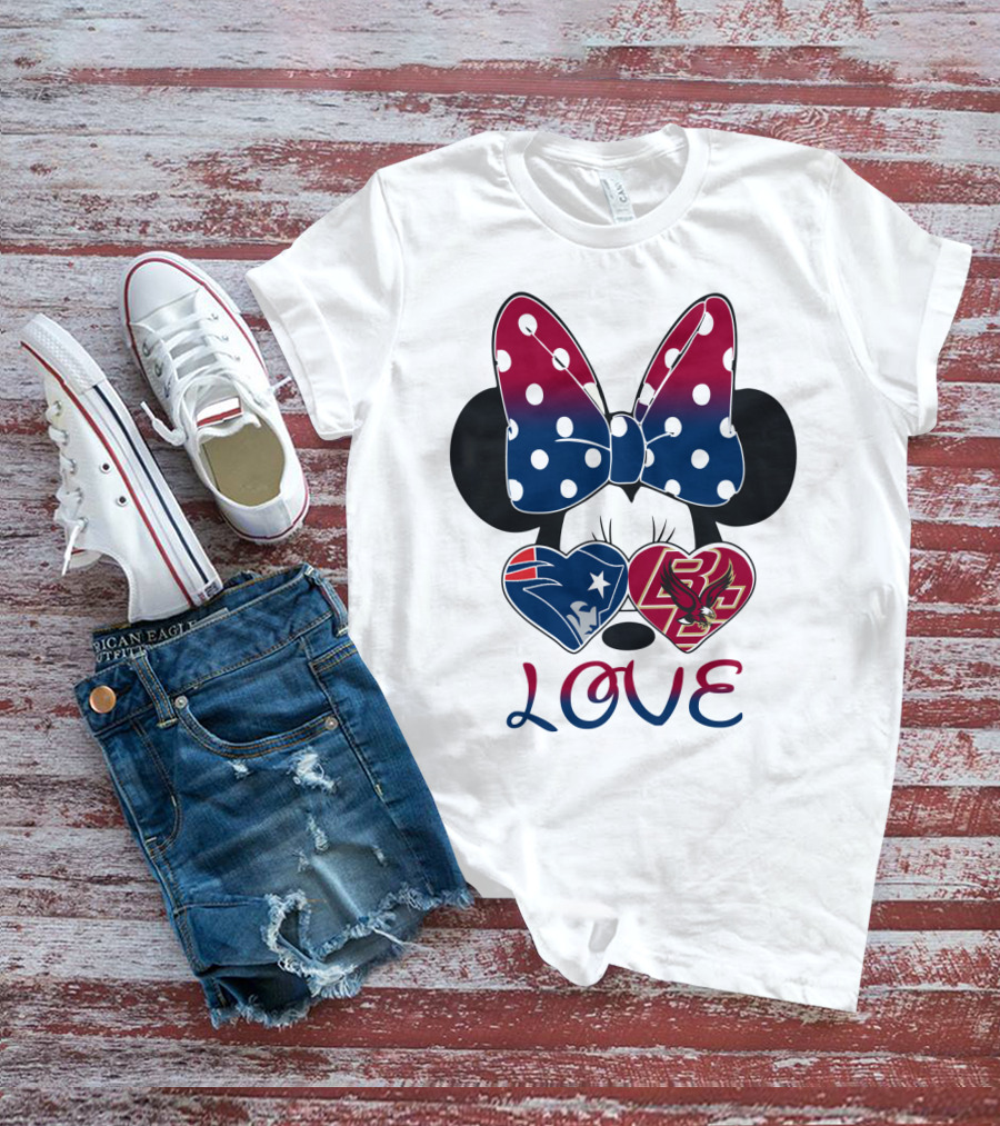 Love Patriots Eagles Minnie Bow T-Shirt