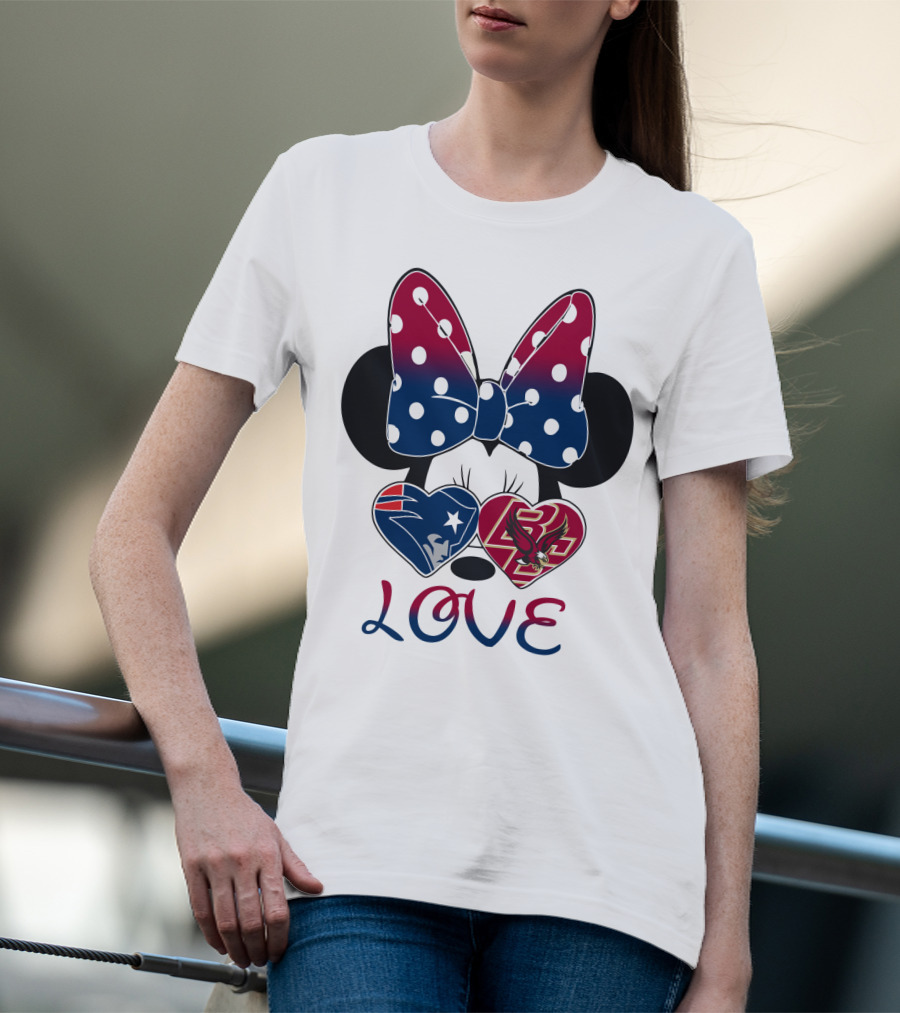 Love Patriots Eagles Minnie Bow T-Shirt