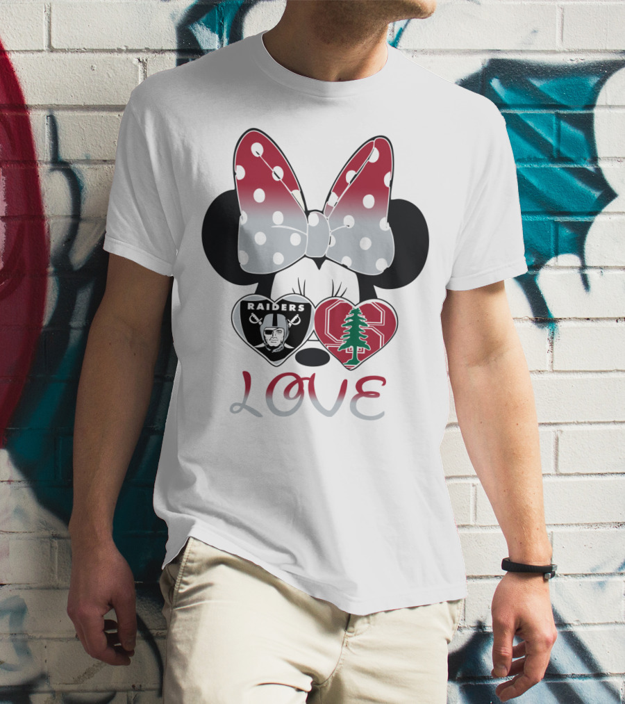 Love Raiders Stanford Minnie Bow Hearts T-Shirt