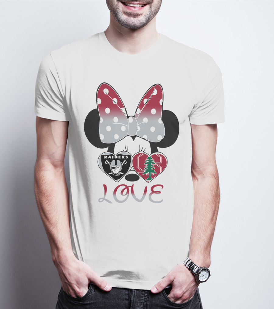 Love Raiders Stanford Minnie Bow Hearts T-Shirt