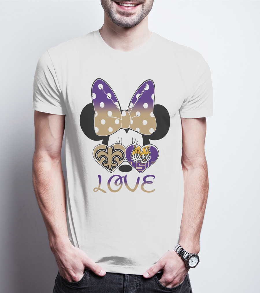 Love Lsu Saints Minnie Bow T-Shirt