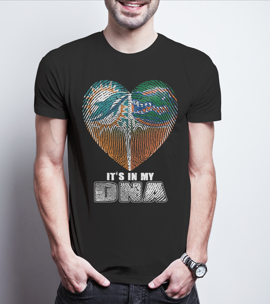 Miami Dolphins Florida Gators It's In My Dna T-Shirt