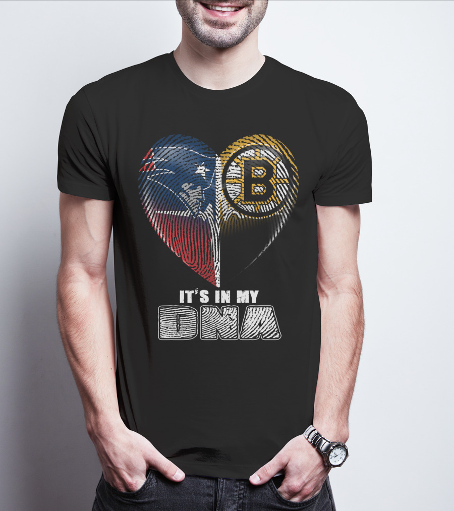 It's In My Dna Patriots Bruins T-Shirt