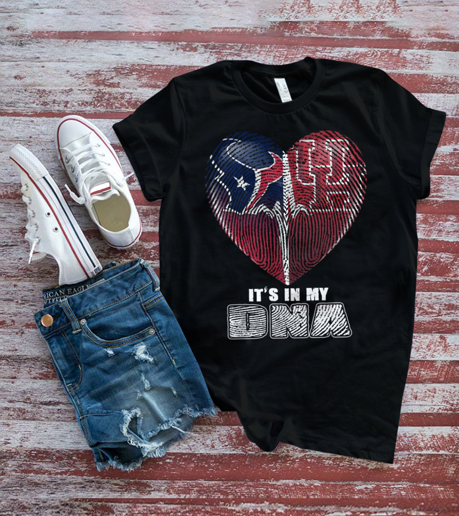 Houston Texans Uh Heart It's In My Dna T-Shirt