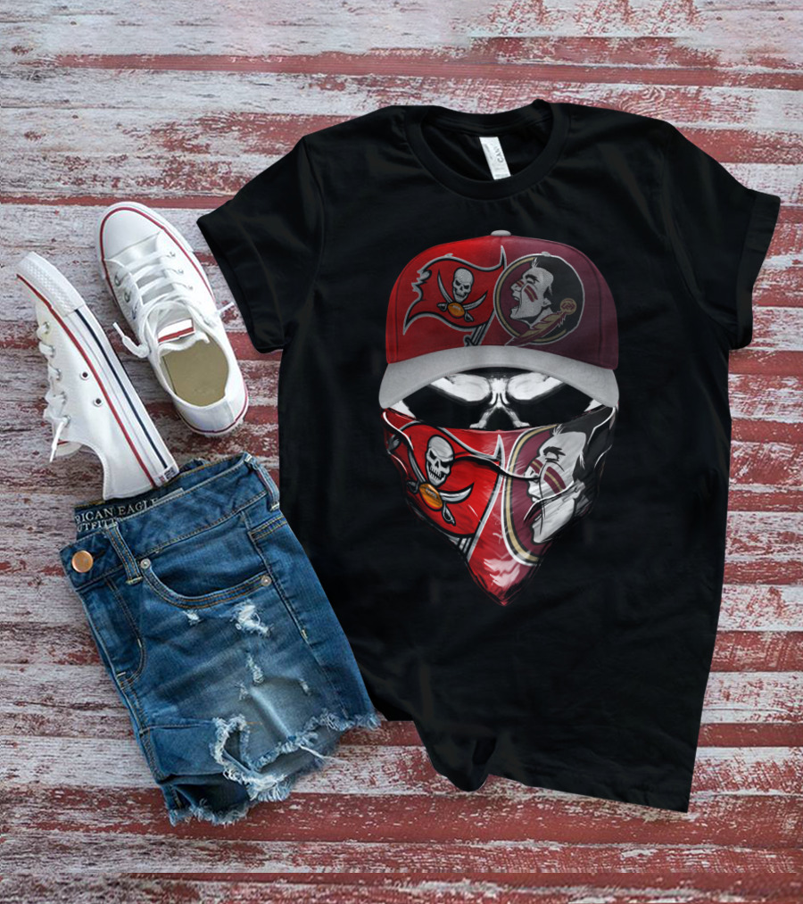 Buccaneers Seminoles Fan Gear Skull Bandana Hat T-Shirt