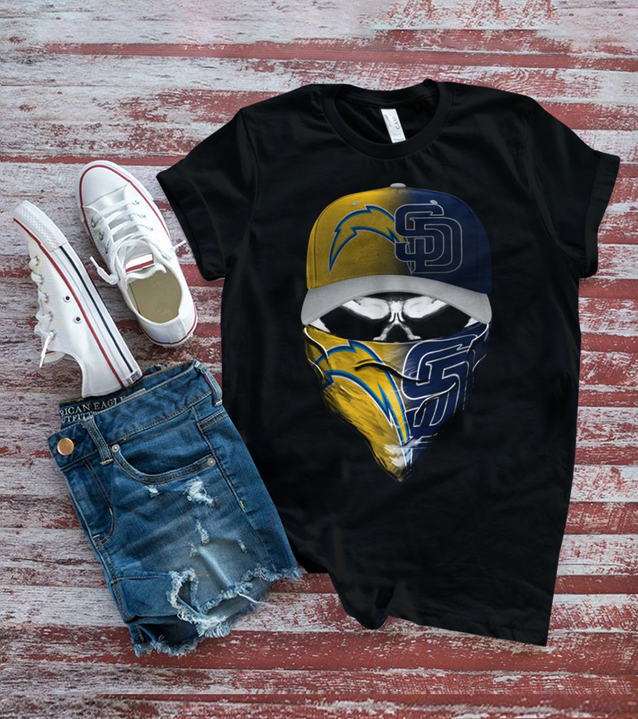 Chargers Padres Skum 033 Cap And Bandana Combo T-Shirt