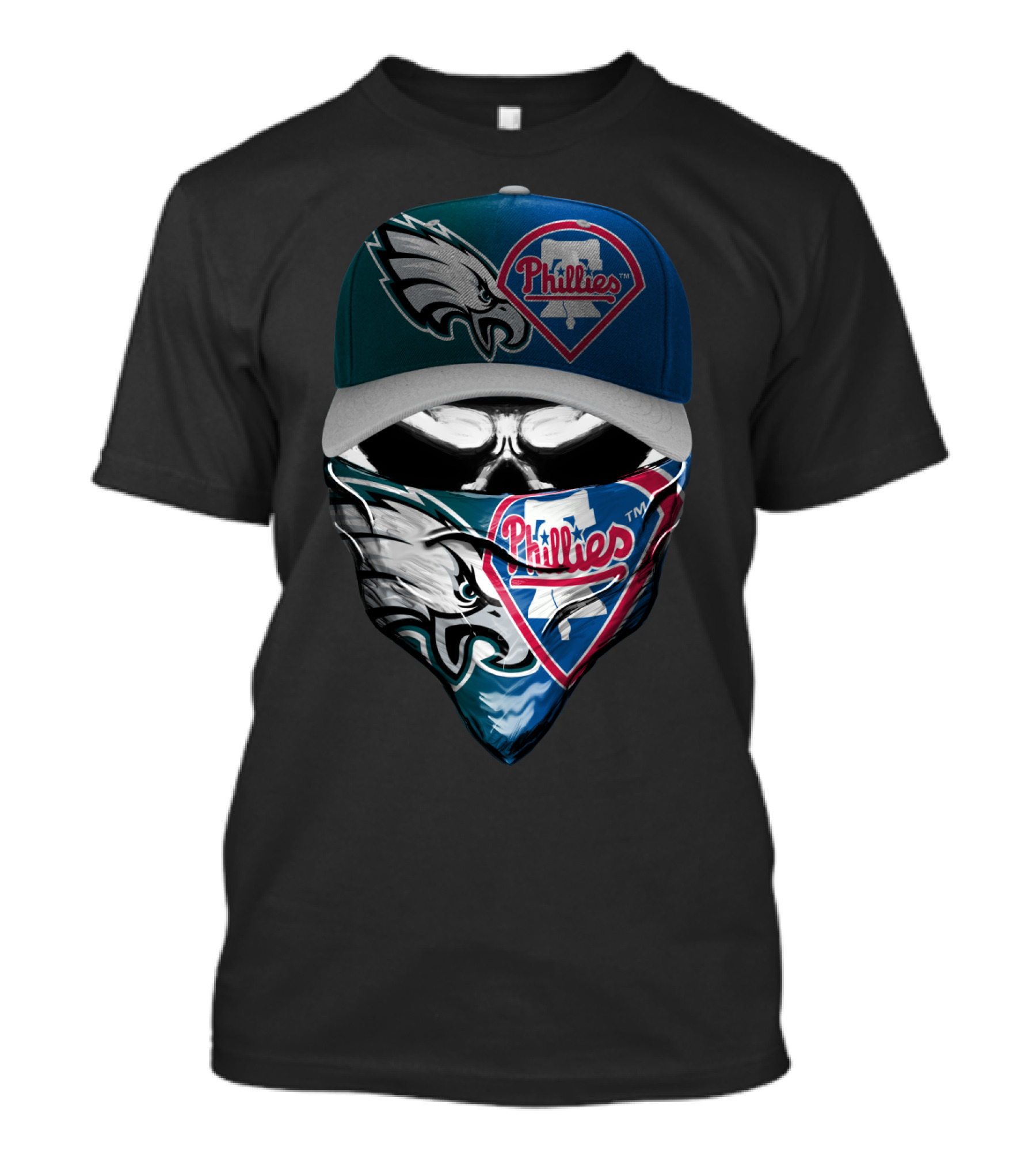 Philadelphia Eagles Phillies Fan Skum 057 Snapback And Bandana Combo T-Shirt