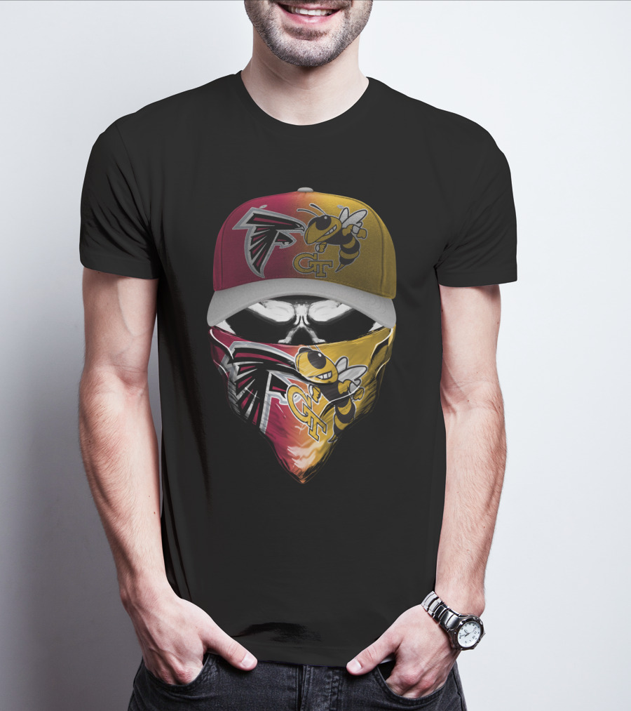 Falcons Gt Skull Mask Cap Football Crossover T-Shirt