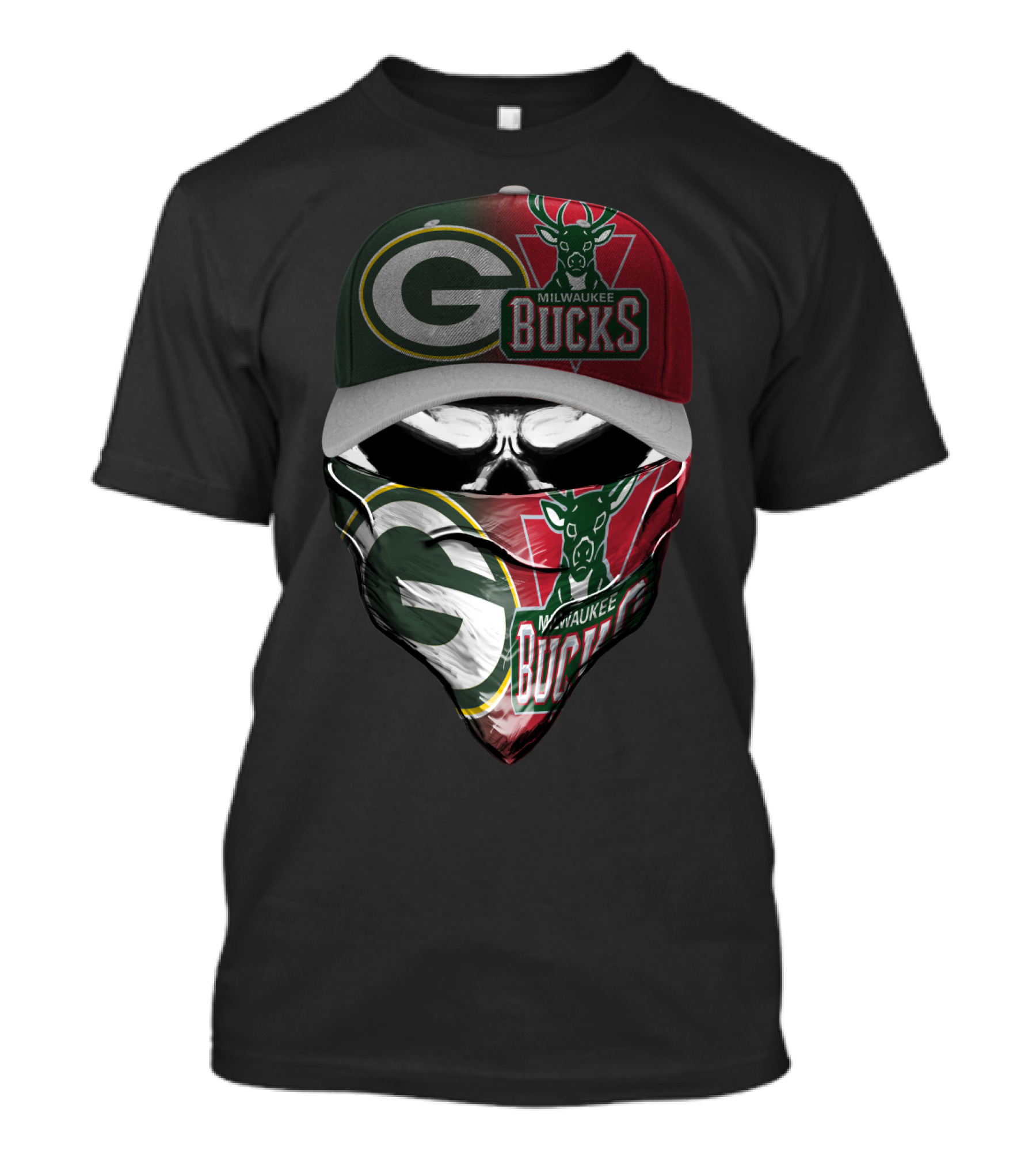 Green Bay Packers Milwaukee Bucks Skum T-Shirt